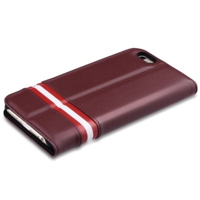 Prabangus „Comma“ odinis atverčiamas tamsiai rudas Apple iPhone 6 Plus (6s Plus) dėklas / Priedai.lt