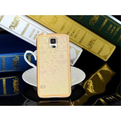 Samsung Galaxy S5 G900F plastmasas „Bloom“ zelta apvalks / vacins.lv