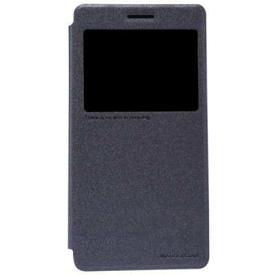 Lenovo K3 Note A7000 Nillkin Sparkle atvēramais melns futrālis / Vacins.lv