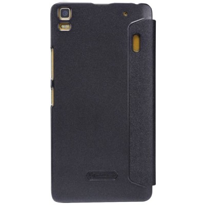 Lenovo K3 Note A7000 Nillkin Sparkle atvēramais melns futrālis / Vacins.lv