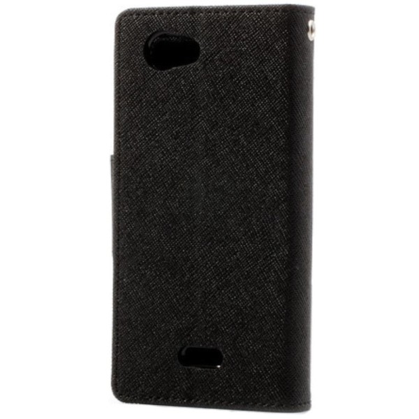 „Mercury“ atvērams futrālis, maciņš - melna (Xperia J)
