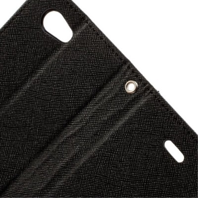 Sony Xperia J „Mercury“ atvērams brūns/melns ādas futrālis - maciņš / Vacins.lv