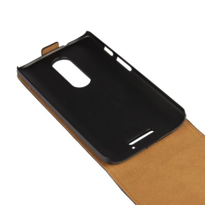 Motorola Moto X Force klasisks ādas vertikāli atvēramais melns maciņš / Vacins.lv