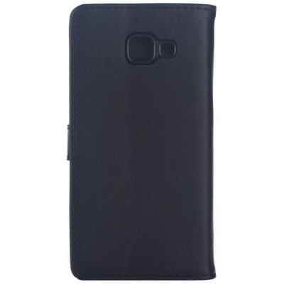 Samsung Galaxy A5 2016 (A510F) atvēramais ādas melns retro maciņš (maks) / Vacins.lv