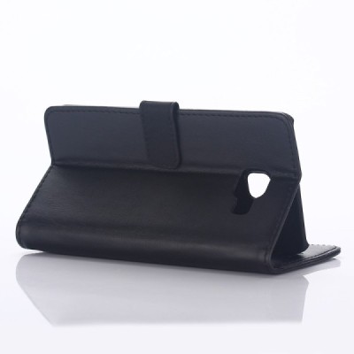 Samsung Galaxy A5 2016 (A510F) atvēramais ādas melns retro maciņš (maks) / Vacins.lv