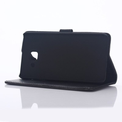 Samsung Galaxy A5 2016 (A510F) atvēramais ādas melns retro maciņš (maks) / Vacins.lv