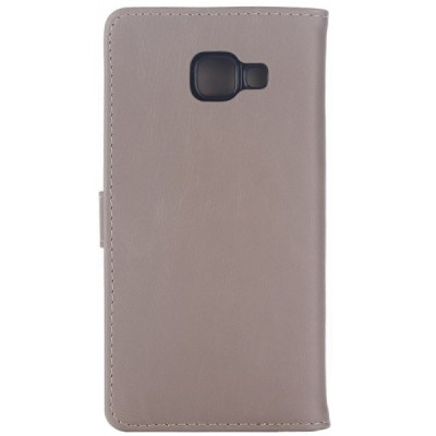 Samsung Galaxy A5 2016 (A510F) atverčiamas smėlio spalvos odinis retro dėklas - piniginė / Priedai.lt