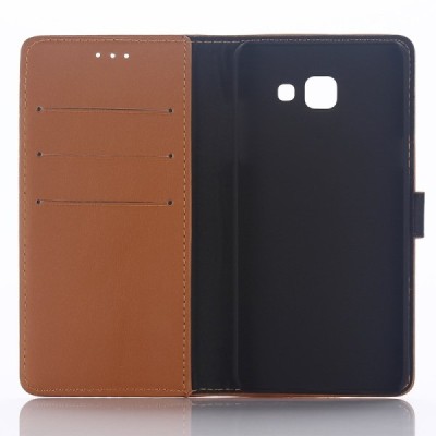 Samsung Galaxy A5 2016 (A510F) atverčiamas šviesiai rudas odinis retro dėklas - piniginė / Priedai.lt