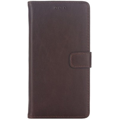 Samsung Galaxy A5 2016 (A510F) atvēramais ādas tumši brūns retro maciņš (maks) / Vacins.lv