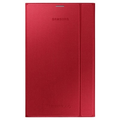Originalus Samsung Galaxy Tab S 8.4 (T705, T700) Book Cover atverčiamas raudonas odinis dėklas / Priedai.lt
