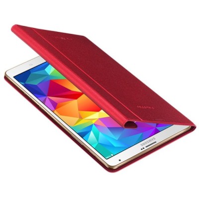 Origināls Samsung Galaxy Tab S 8.4 (T705, T700) Book Cover atvēramais sarkans ādas futrālis / Vacins.lv