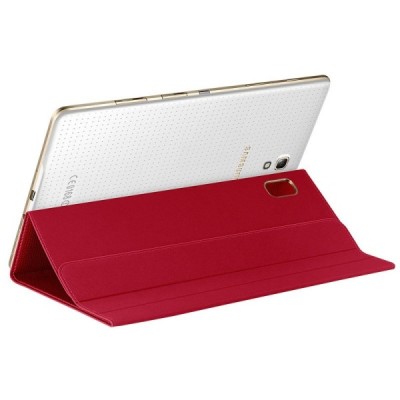 Origināls Samsung Galaxy Tab S 8.4 (T705, T700) Book Cover atvēramais sarkans ādas futrālis / Vacins.lv