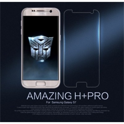 Samsung Galaxy S7 G930 „Nillkin“ Amazing H+ Pro Tempered Glass sustiprintos apsaugos apsauginis ekrano stiklas 0.2 mm / Priedai.