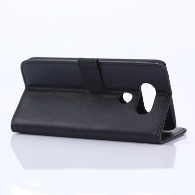 LG G5 (H850) atvēramais ādas melns retro maciņš (maks) / Vacins.lv