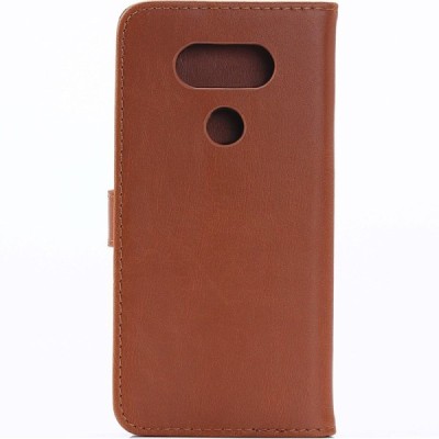 LG G5 (H850) atverčiamas šviesiai rudas odinis retro dėklas - piniginė / Priedai.lt