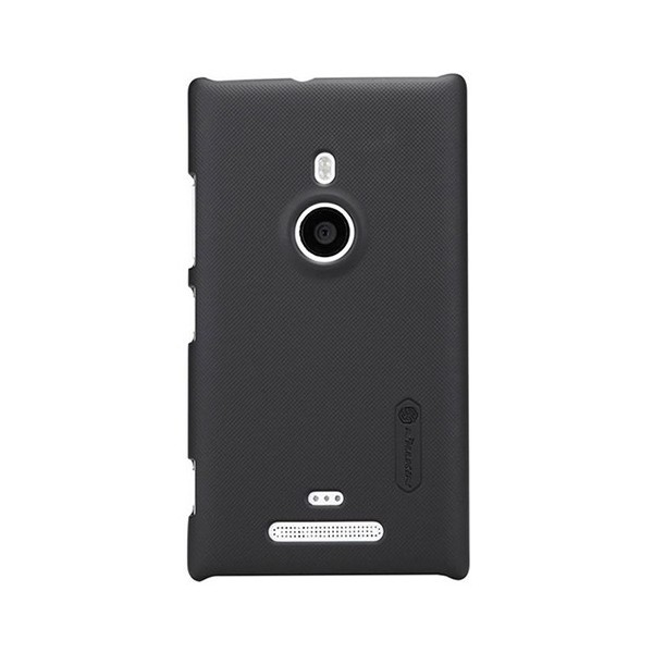 „Nillkin“ Frosted Shield dėklas - juodas + apsauginė ekrano plėvelė (Lumia 925)