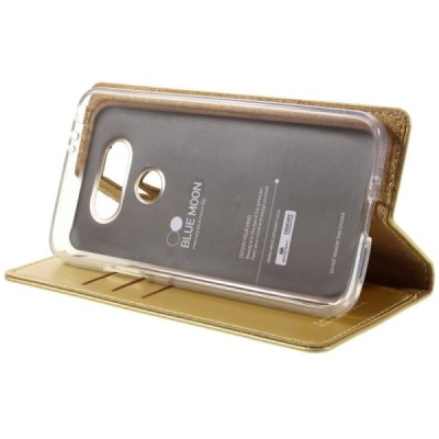 Mercury Blue Moon LG G5 atvērams zelta ādas maciņš / Vacins.lv