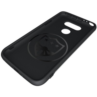 Sustiprintos apsaugos LG G5 H850 sidabrinis kieto silikono (TPU) ir plastiko dėklas / Priedai.lt