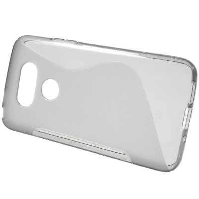 LG G5 cieta silikona (TPU) dzidrs (pelēks) un matēts apvalks / Vacins.lv