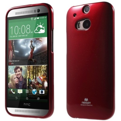HTC One M8 raudonas Mercury kieto silikono (TPU) dėklas / Priedai.lt