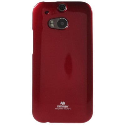 HTC One M8 raudonas Mercury kieto silikono (TPU) dėklas / Priedai.lt