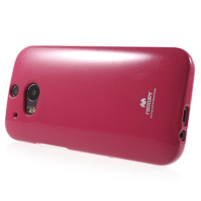 HTC One M8 tamsiai rožinis Mercury kieto silikono (TPU) dėklas / Priedai.lt
