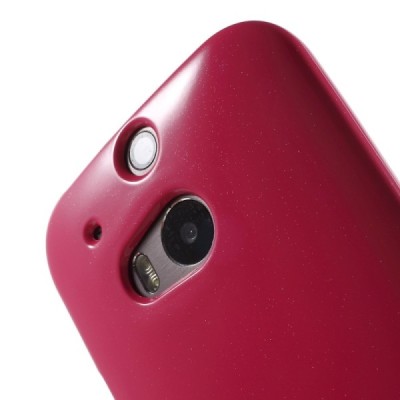 HTC One M8 tamsiai rožinis Mercury kieto silikono (TPU) dėklas / Priedai.lt