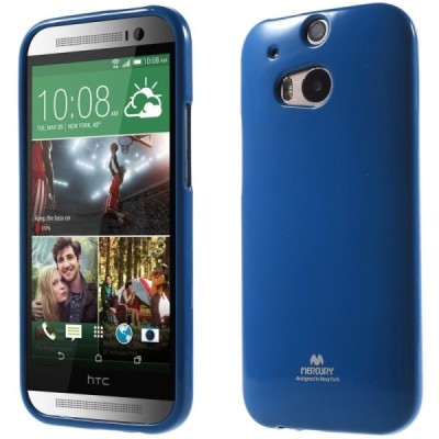 HTC One M8 tamsiai mėlynas Mercury kieto silikono (TPU) dėklas / Priedai.lt