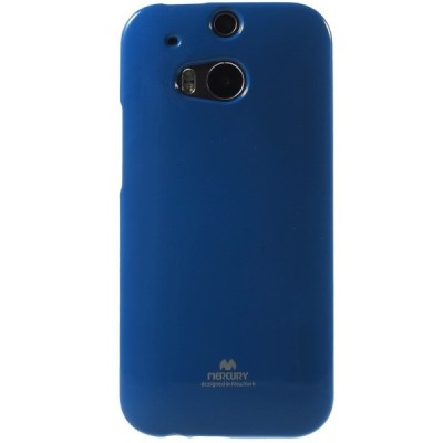 HTC One M8 tamsiai mėlynas Mercury kieto silikono (TPU) dėklas / Priedai.lt