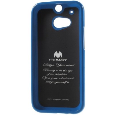 HTC One M8 tamsiai mėlynas Mercury kieto silikono (TPU) dėklas / Priedai.lt