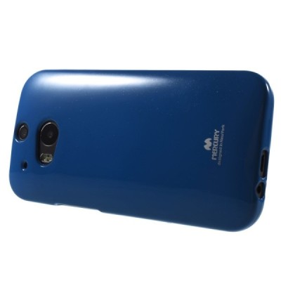 HTC One M8 tamsiai mėlynas Mercury kieto silikono (TPU) dėklas / Priedai.lt