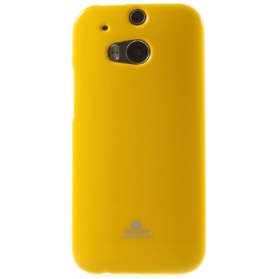 HTC One M8 geltonas Mercury kieto silikono (TPU) dėklas / Priedai.lt