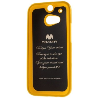 HTC One M8 geltonas Mercury kieto silikono (TPU) dėklas / Priedai.lt