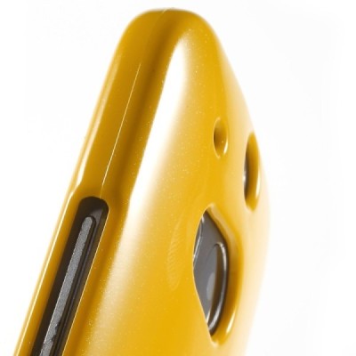 HTC One M8 geltonas Mercury kieto silikono (TPU) dėklas / Priedai.lt