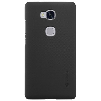 Huawei Honor 5X Nillkin Frosted Shield melns plastmasas apvalks + ekrāna aizsargplēve / Vacins.lv