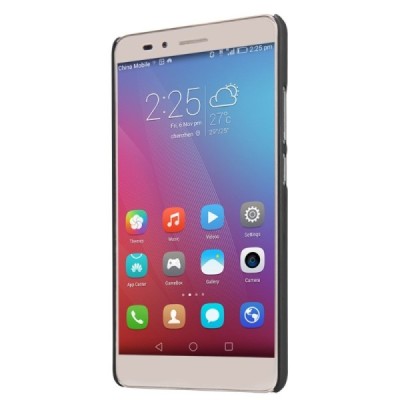 Huawei Honor 5X Nillkin Frosted Shield melns plastmasas apvalks + ekrāna aizsargplēve / Vacins.lv