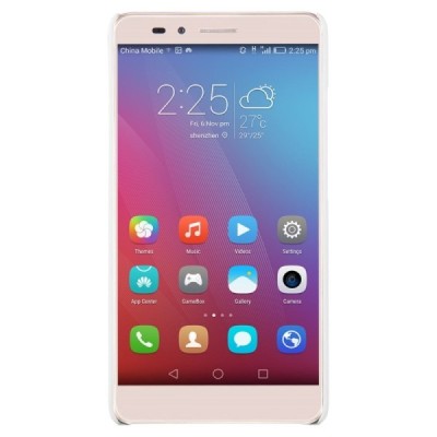 Huawei Honor 5X Nillkin Frosted Shield baltas plastikinis dėklas + apsauginė ekrano plėvelė / Priedai.lt