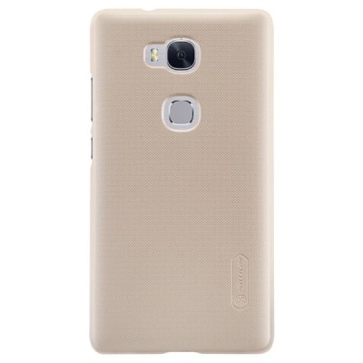 Huawei Honor 5X Nillkin Frosted Shield zelta plastmasas apvalks + ekrāna aizsargplēve / Vacins.lv
