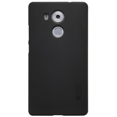 Huawei Mate 8 Nillkin Frosted Shield juodas plastikinis dėklas + apsauginė ekrano plėvelė / Priedai.lt