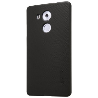 Huawei Mate 8 Nillkin Frosted Shield juodas plastikinis dėklas + apsauginė ekrano plėvelė / Priedai.lt