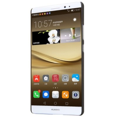 Huawei Mate 8 Nillkin Frosted Shield juodas plastikinis dėklas + apsauginė ekrano plėvelė / Priedai.lt