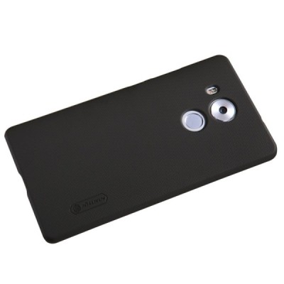 Huawei Mate 8 Nillkin Frosted Shield juodas plastikinis dėklas + apsauginė ekrano plėvelė / Priedai.lt