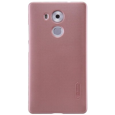 Huawei Mate 8 Nillkin Frosted Shield rožinis plastikinis dėklas + apsauginė ekrano plėvelė / Priedai.lt