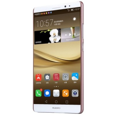 Huawei Mate 8 Nillkin Frosted Shield rožinis plastikinis dėklas + apsauginė ekrano plėvelė / Priedai.lt
