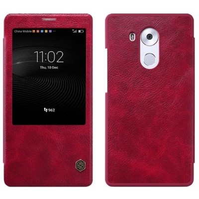Prabangus „Nillkin“ Qin serijos raudonas odinis atverčiamas Huawei Mate 8 dėklas - knygutė / Priedai.lt