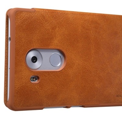 Prabangus „Nillkin“ Qin serijos rudas odinis atverčiamas Huawei Mate 8 dėklas - knygutė / Priedai.lt