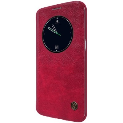 Prabangus „Nillkin“ Qin serijos raudonas odinis atverčiamas Samsung Galaxy S7 Edge (G935) dėklas / Priedai.lt