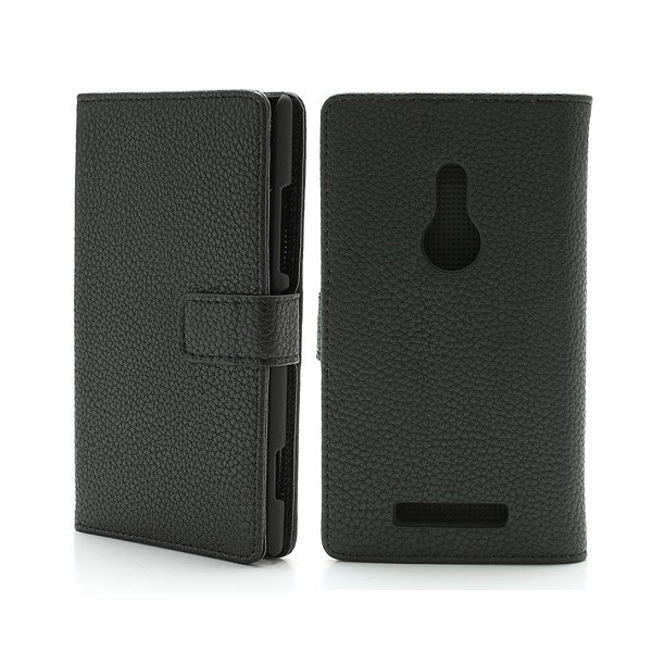 „Lychee“ atverčiamas dėklas - juodas (Lumia 925)