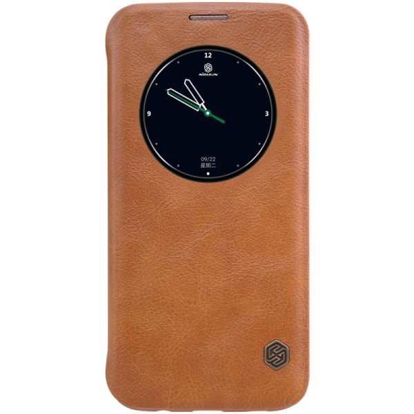 „Nillkin“ Qin atverčiamas dėklas - rudas (Galaxy S7 Edge)