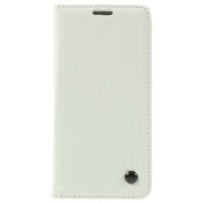 Samsung Galaxy S7 (G930) „CaseMe“ solīds atvēramais ādas balts maciņš - maks / Vacins.lv